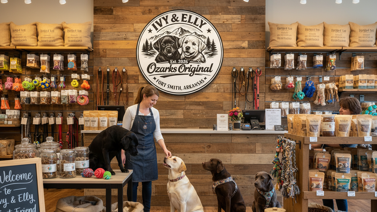 Ivy & Elly Storefront with Logo on Sign